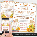fall theme fundraiser flyers poster ticket template social media template invitation bundle